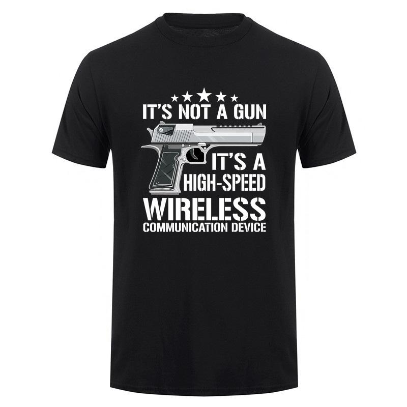 Its Not A Gun Funny Meme T Shirt High Speed Wireless Communication Device Tshirts Pistol Graphic Da969