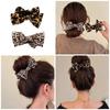 Hair Claw Clip Girl Theme Hair Claw Clamp Leopard Print Bow Hair Holder Barrettes Strong Hold Hairpin for Girls