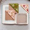 Flower Letter Embroidery Stitched Felt Corner Bookmark Felt Book Marker Clip  Gift
