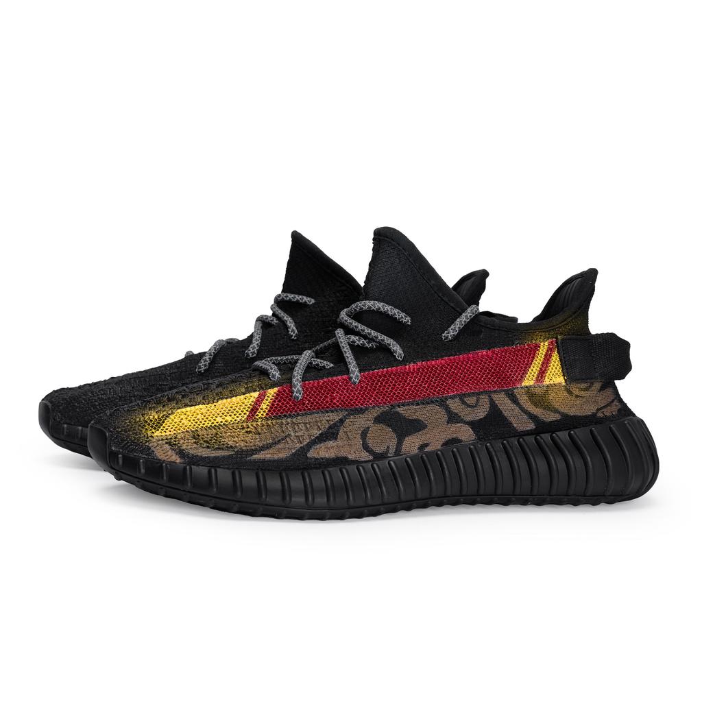 adidas Оригиналы Yeezy Boost 350 V2 Влагоотводящие Низкие Повседневная Обувь Унисекс Черный Красный Коричневый HQ4540(Team80-S-BOX)