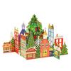 Christmas Three-Dimensional Greeting Card Bronzing Town Cardboard Advanced Sense Thank You Small Card Simple Modern Gift