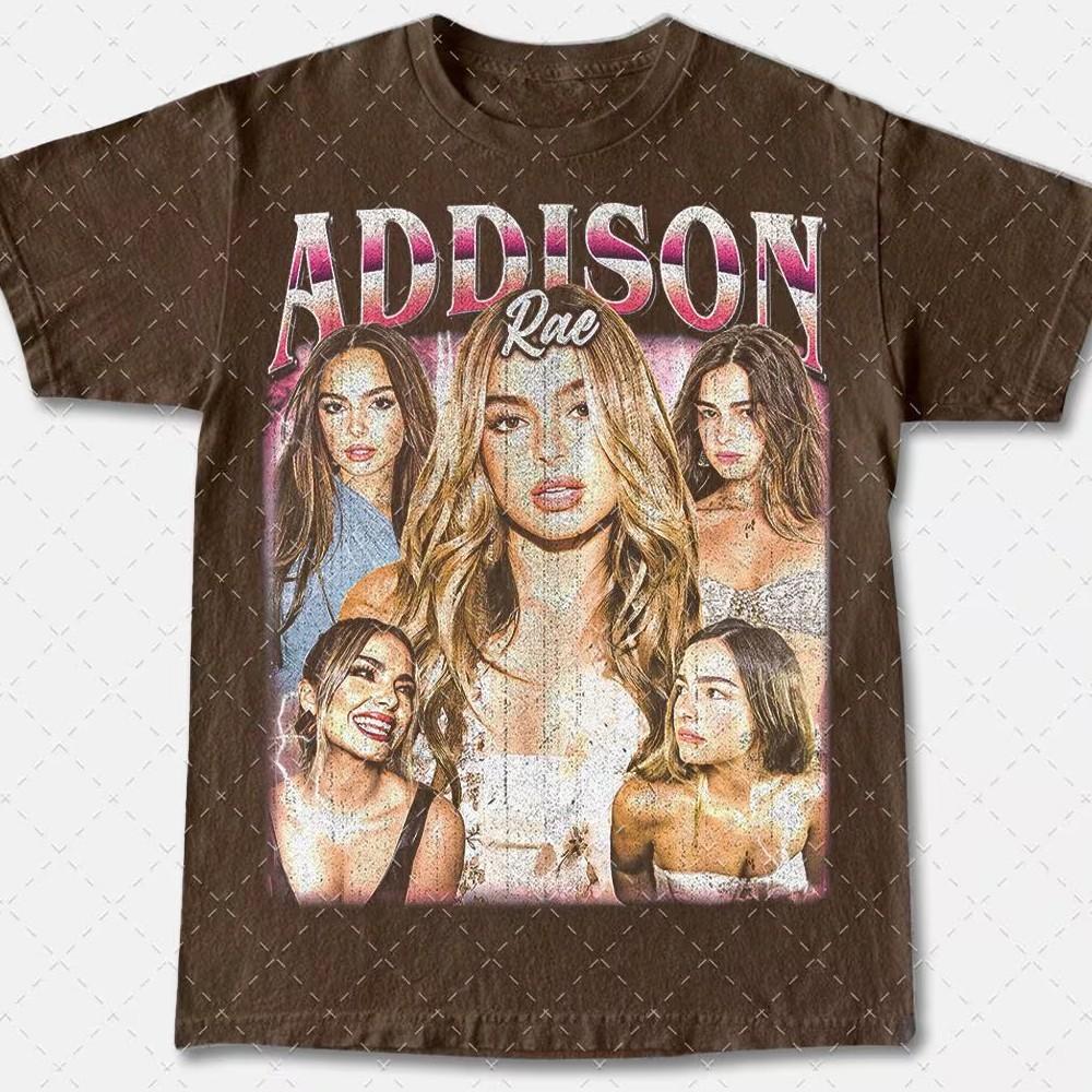 Men's Cotton T-Shirt, Quick Dry Breathable, Summer Casual Wear Christmas gift Addison Rae Cotton Unisex All Size T-Shirt 23D1348