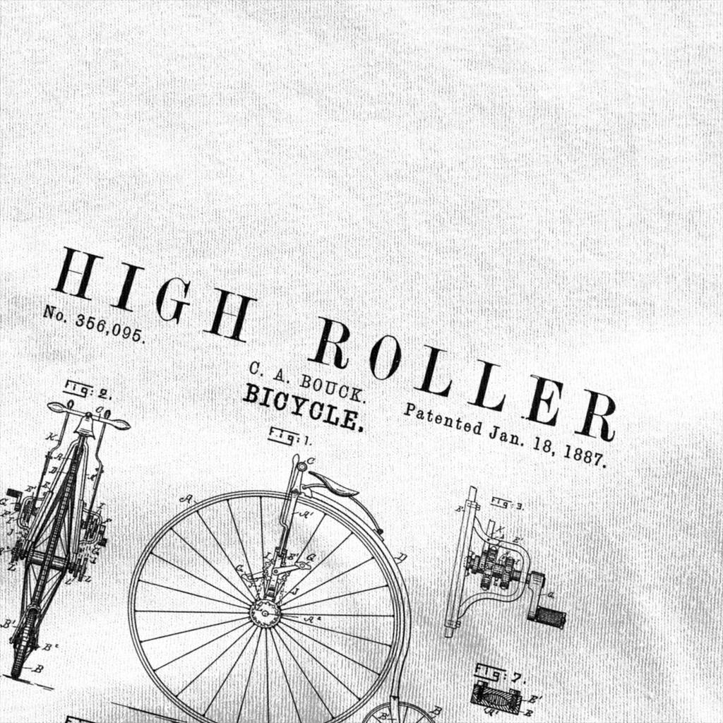 Винтажные футболки с рисунком велосипеда на высоких колесах, одежда для мужчин и женщин, хлопковая ретро-футболка с изображением велосипеда и пенни-фартинга, короткий рукав