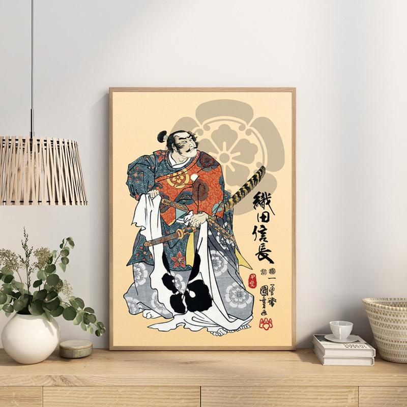 Ретро японский знаменитый генерал самурай постер и принты винтажная настенная живопись картина холст картина бар кафе гостиная домашний декор