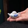 Mini Teapot Ceramic Kung Fu Tea Set Pocket Tea Maker Household Single Children's Personality Cute Ornament