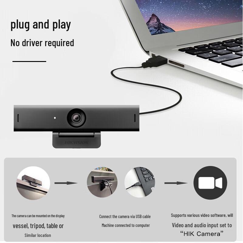 Hikvision U62 2K HD Autofocus Webcam