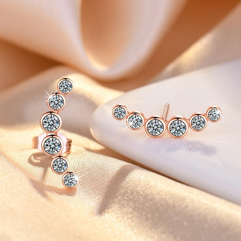 925 Silver Earrings stud High Quality For Women Exquisite Student Girlfriend Jewelry Accessories Wedding Fashion Gift