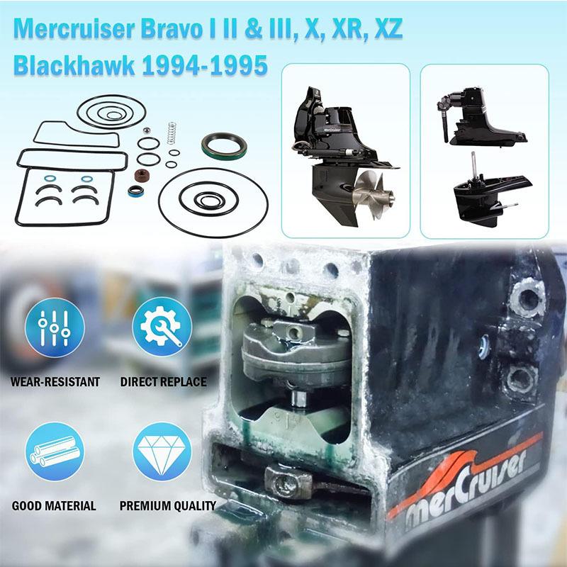 Для Mercruiser Bravo Комплект верхних уплотнений 18-2643 Bravo 1 2 3 X XR XZ Blackhawk Румпельный привод Заменить # 26-16709A2 18-2643