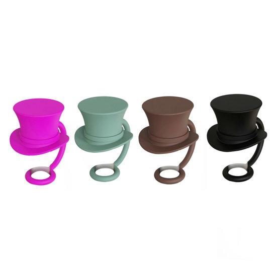 4Pcs Straw Cover Cute Hat Silicone Straw Toppers Dustproof Splashproof Straw Lid Water Bottle Accessory
