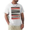 Abstract Black Red Stripe Tshirt Daily Wear Print Tshirt