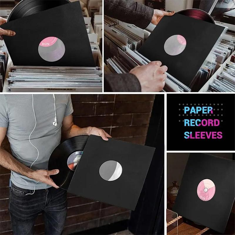 Чехол для виниловых пластинок 7/10/12 дюймов, Обложка для LP-пластинки, Закрывающиеся внешние чехлы, Композитный бумажный пакет из крафт-бумаги, Мешки для хранения виниловых пластинок