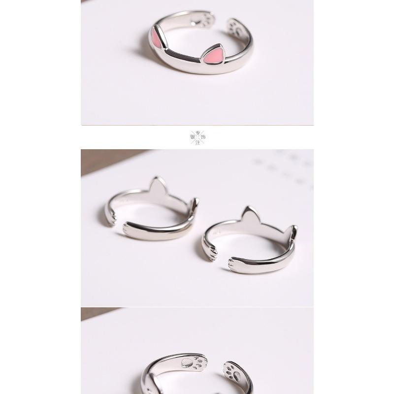 Кольцо в виде кошачьей лапки, серебряное открытое кольцо с кошкой, кольцо-кольцо, милый питомец, сережка-кольцо с милой кошечкой, кольцо с шиншиллой.