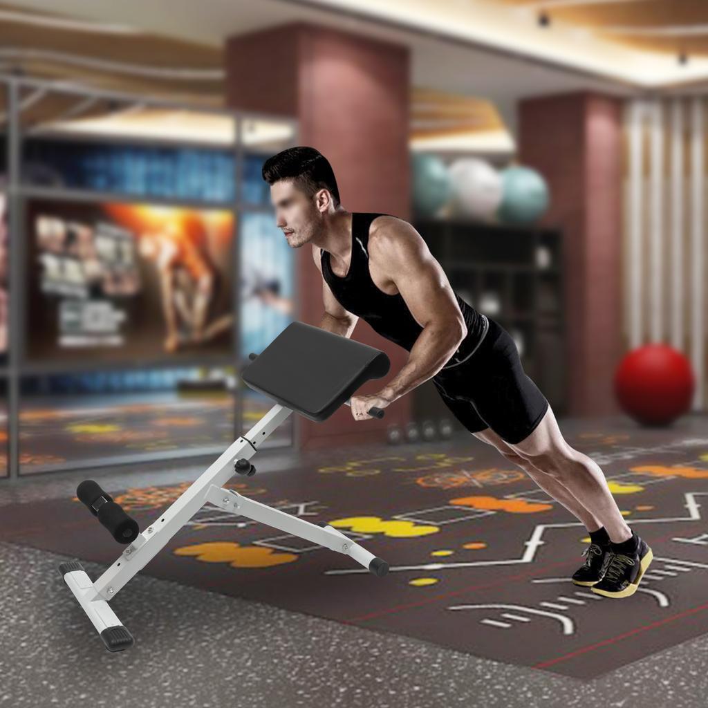 Скамейка для гиперэкстензии - Регулируемый римский стул для домашних тренировок для похудения, сжигания жира, грузоподъемность до 265 фунтов