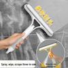 Three-in-One Glass & Mirror Cleaning Tool: Double-Sided Squeegee and Brush
