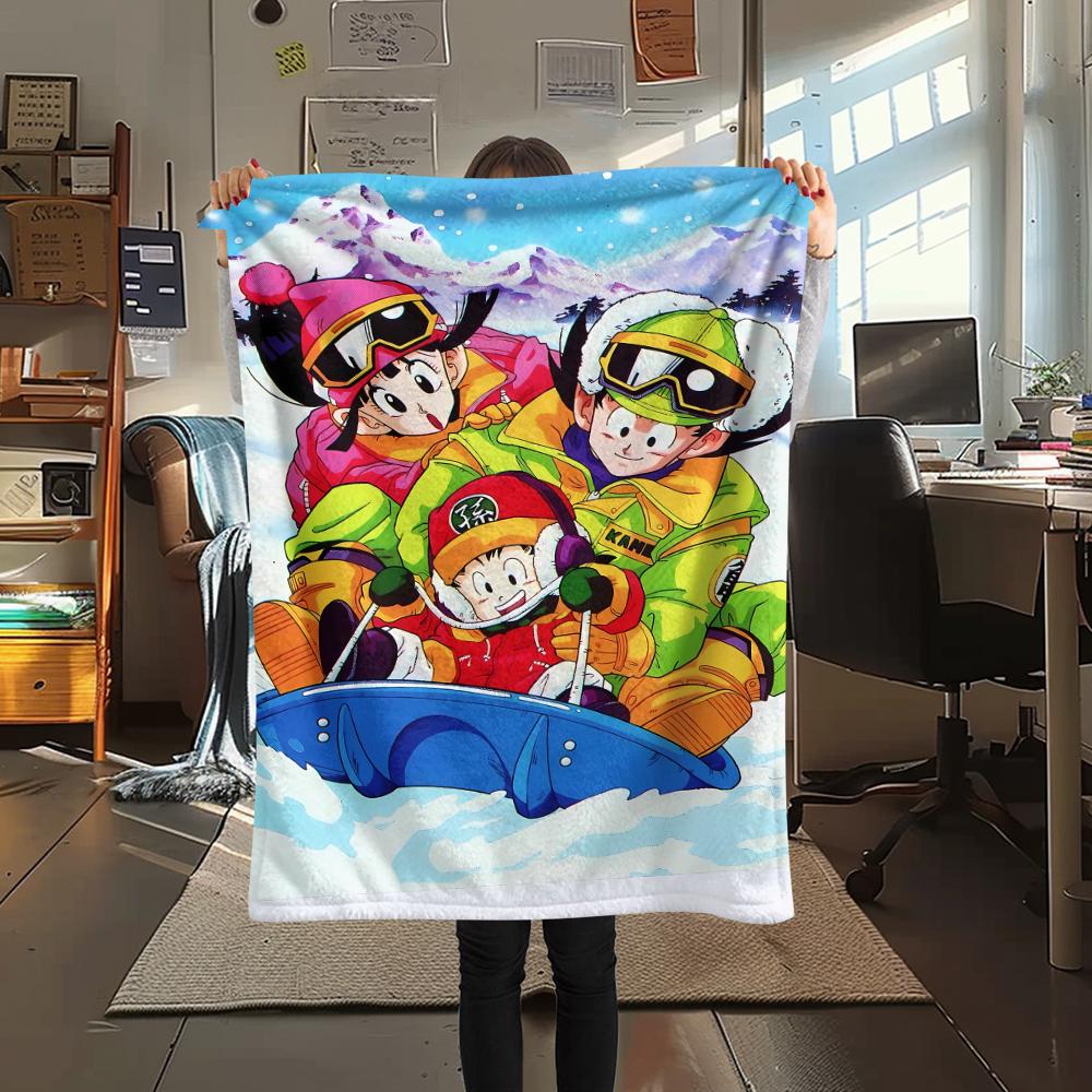 Dragon Ball characters Print Flannel Blanket,High quality Comfortable for All Seasons,Home Decor,Warmth and Comfort,Perfect for Christmas Gifts