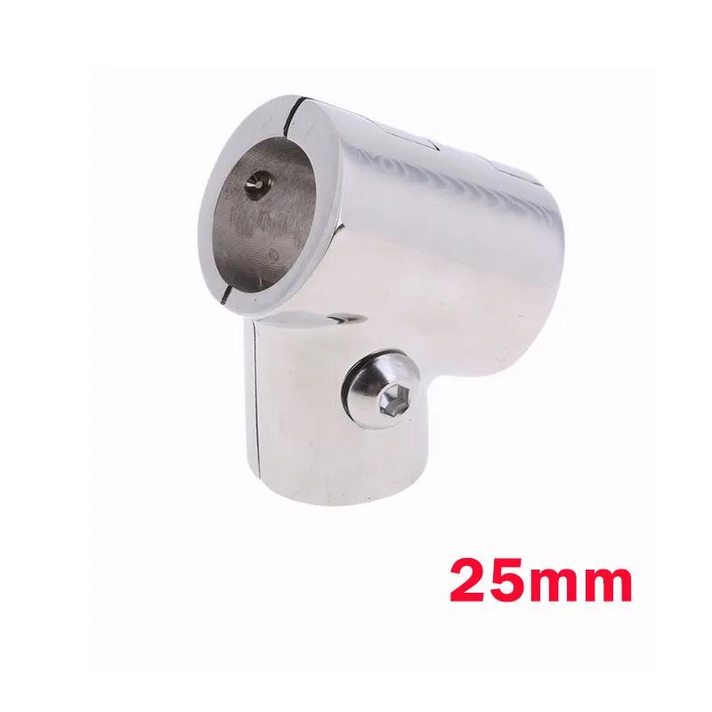 22/25/30mm Boat Fitting Tee Connector Stainless Steel Tee Split Connector 60/90 Degree Tee Fitting for Boat Hand Rail Fitting