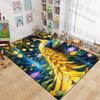 New product Peacock with Lantern Decor Carpet for Living Room Bedroom Bedside Floor Mat Cloakroom Child Play Mat Area Rug