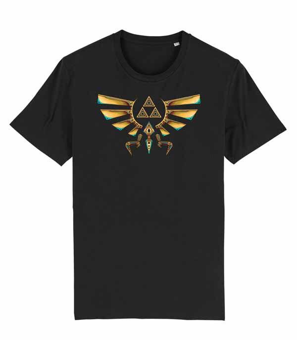 Unisexs Fit TShirt The Legend Of Zelda Ancient Tech Hyrule Crest
