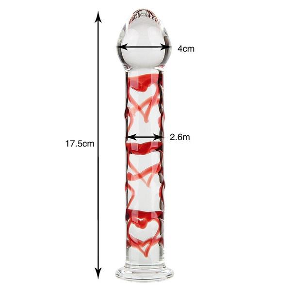 Красное сердце Новая хрустальная стеклянная палочка