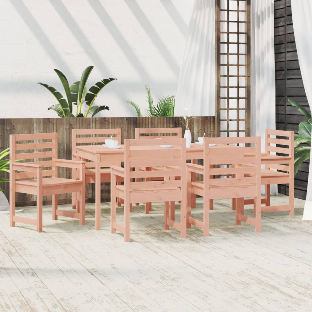 7 Piece Garden Dining Set Solid Douglas Fir Wood