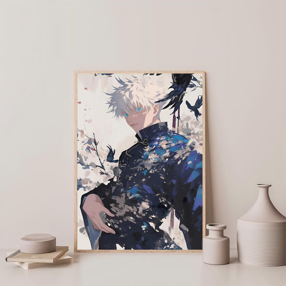 1 шт. Популярный классический аниме мальчик J-Jujutsu Kaisen Годзё Сатору Постер HD Постеры Декор для дома, комнаты, бара, кафе, Искусство, Настенная живопись, Картина