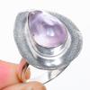 Sage Amethyst Handmade Gemstone 925 Sterling Silver Jewelry Ring 8 o4D73