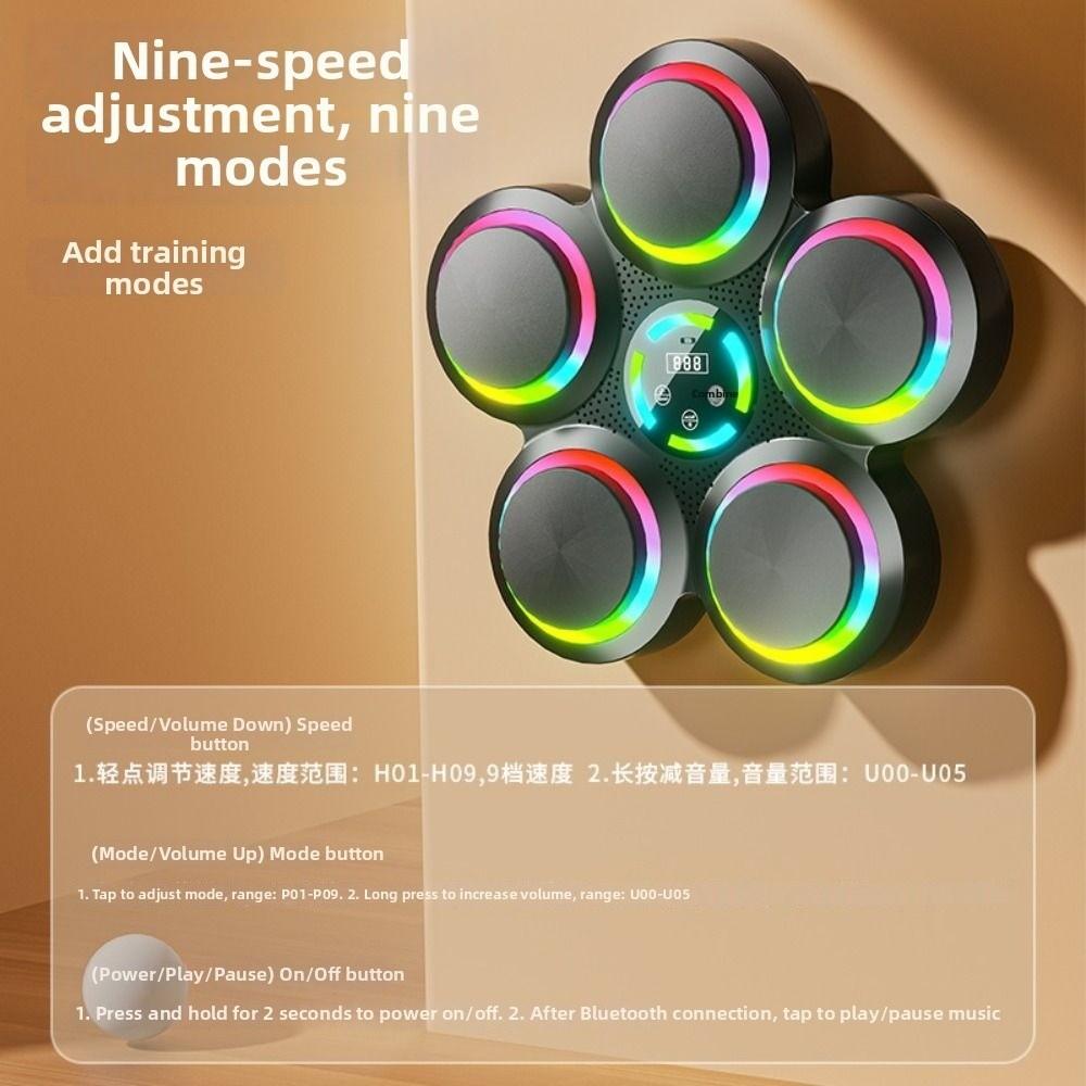Wall Mounted Smart Music Boxing Machine Reaction Training Equipment Home Exercise