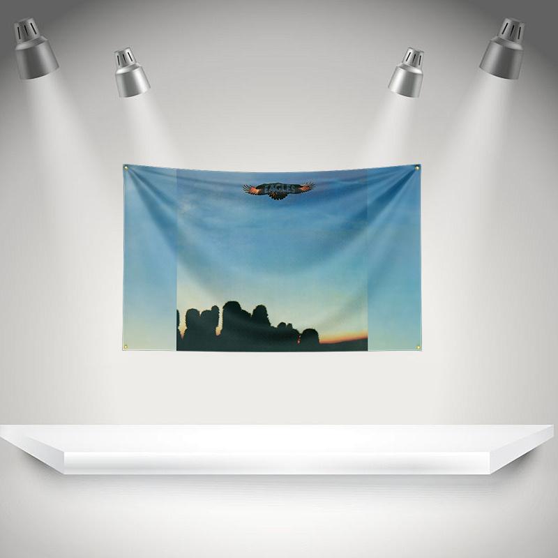 Eeagles Flag Rock Music Band Banner 3x5ft With Brass Grommets Hd Printing Tapestry Exhibition Music Band Fans Garage Decor