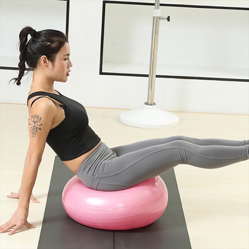 With Inflatable Pump Donut Yoga Ball Workout Ball Fitness Donut Ball Core Workout
