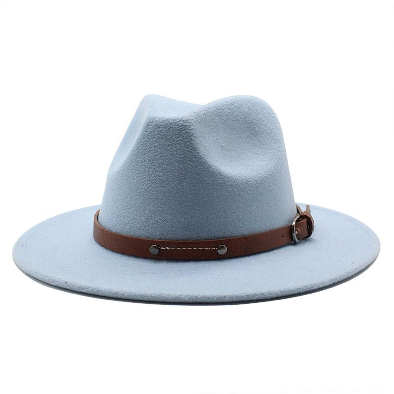 Модная повседневная мужская и женская черная шерстяная шляпа-цилиндр в стиле джаз, 24 цвета