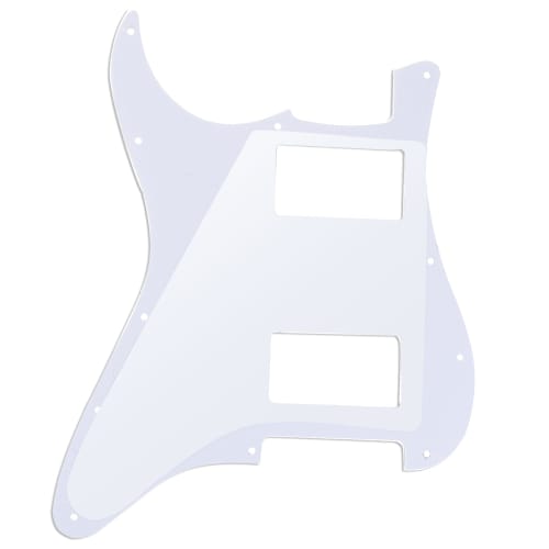 Musiclily Pro 11-Hole HH Humbucker Strat Pickguard for Fender American/Mexican Standard Strats and Modern-Style Electric Guitars, 4-Piece Brown Tortoi