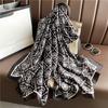 Fashion Plaid Luxury Scarf Women's Goods New Silk Scarf Long Large Size Travel Shawl Sun Protection