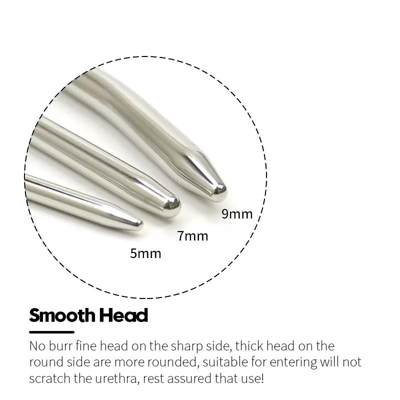 Runyu SM Металлический расширитель уретры Мужская пробка для пениса из нержавеющей стали Мужская блокировка уретры Мастурбация для взрослых Альтернативные секс-игрушки