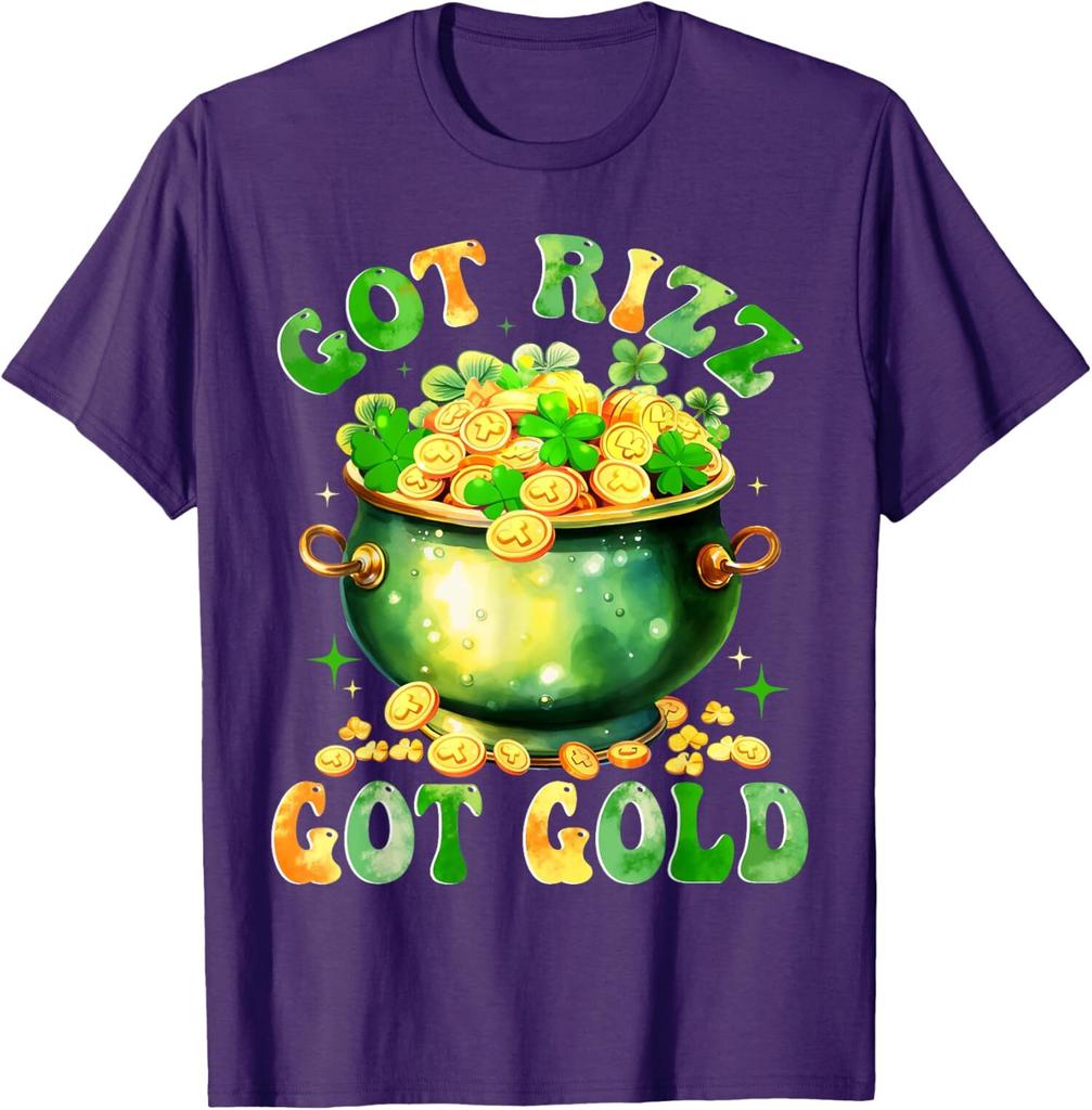 Rizz St Patricks Day Meme Got Rizz Got Gold Unisex T-Shirt