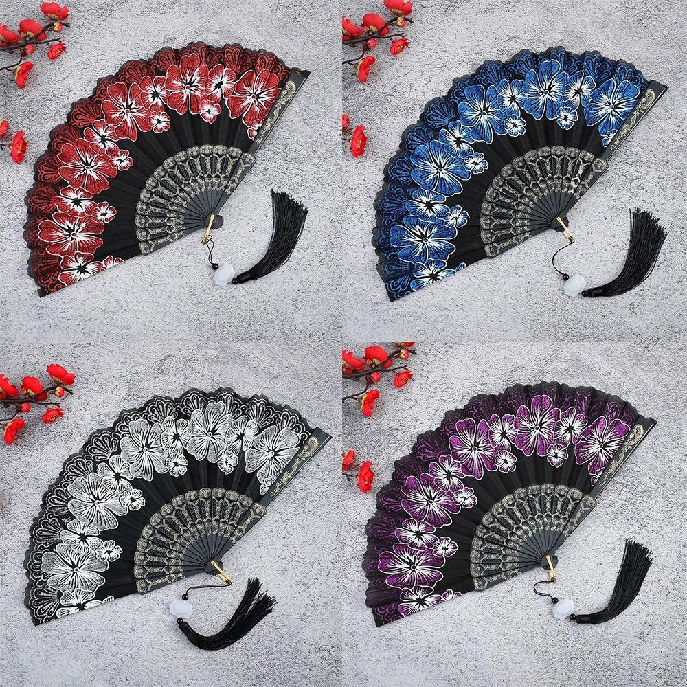 Бамбуковый ручной веер в китайском стиле, веер для танцев, подарки, антикварный складной веер