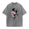 Reze Chainsaw Man T-shirt Manga Graphic T Shirt Men Women Clothing Harajuku Short Sleeve Cotton Tee Vintage Washed Tshirt