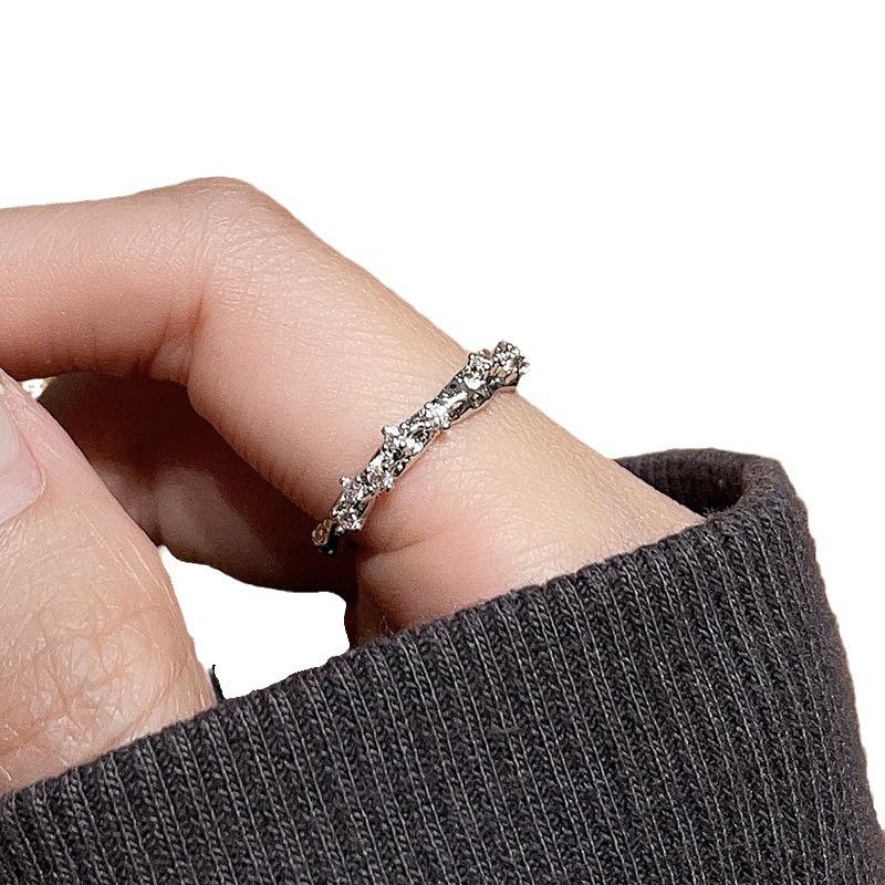 Niche Design Butterfly Enamel Open Ring Starry Cold Wind Advanced Sense French Fashion Personalized Ring