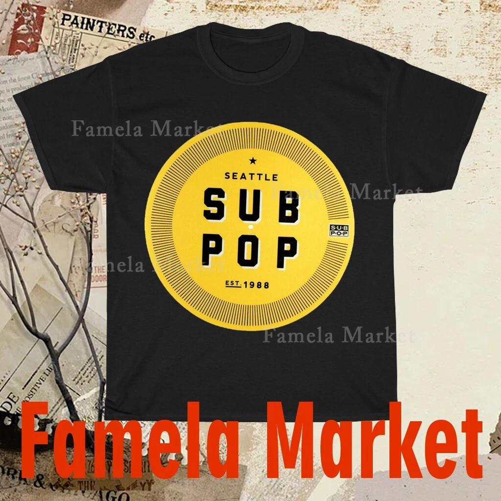 Sub Pop Records Logo TEE T-Shirt Funny American Size S to 5XL T-Shirt