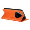 Wallet Case for 17 Ultra - Leather/PU, Orange, With Card Holder