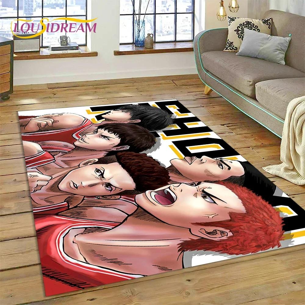 Мультяшный ковер-коврик Slam Dunk Basketball Anime для спальни, гостиной, дома, дивана, детских игр, большой декоративный коврик для пола