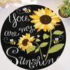 Chic You Are My Sunshine Подсолнух Круглый ковер Гостиная Спальня Современный цветочный ковер Напольный коврик Стул Дом