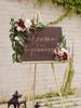 2Pcs Fake Flower Wedding Arch Flowers Artificial Swag Kit for DIY Arrangements Party Welcome Ceremony Sign and Reception Backdrop Floral Decoration