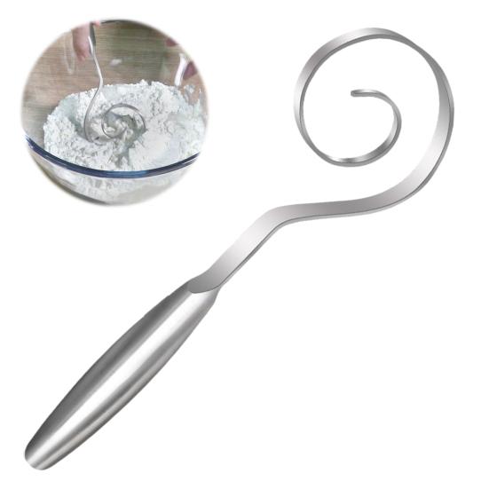 Бесшовный венчик для теста из нержавеющей стали, датский венчик для теста для закваски, пиццы, выпечки, эффективное перемешивание, эргономичная ручка, можно мыть в посудомоечной машине, венчик для хлеба