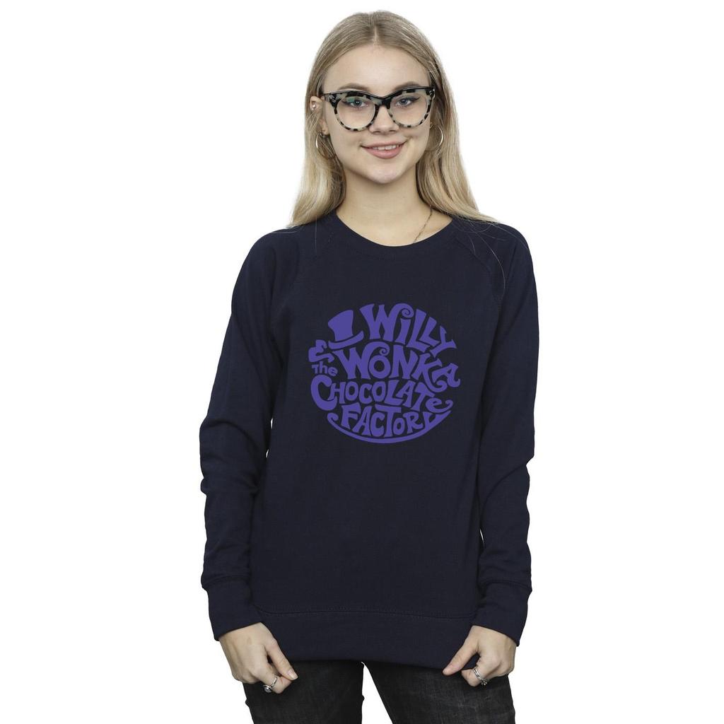 Willy Wonka & The Chocolate Factory Womens/Ladies Typed Logo Sweatshirt