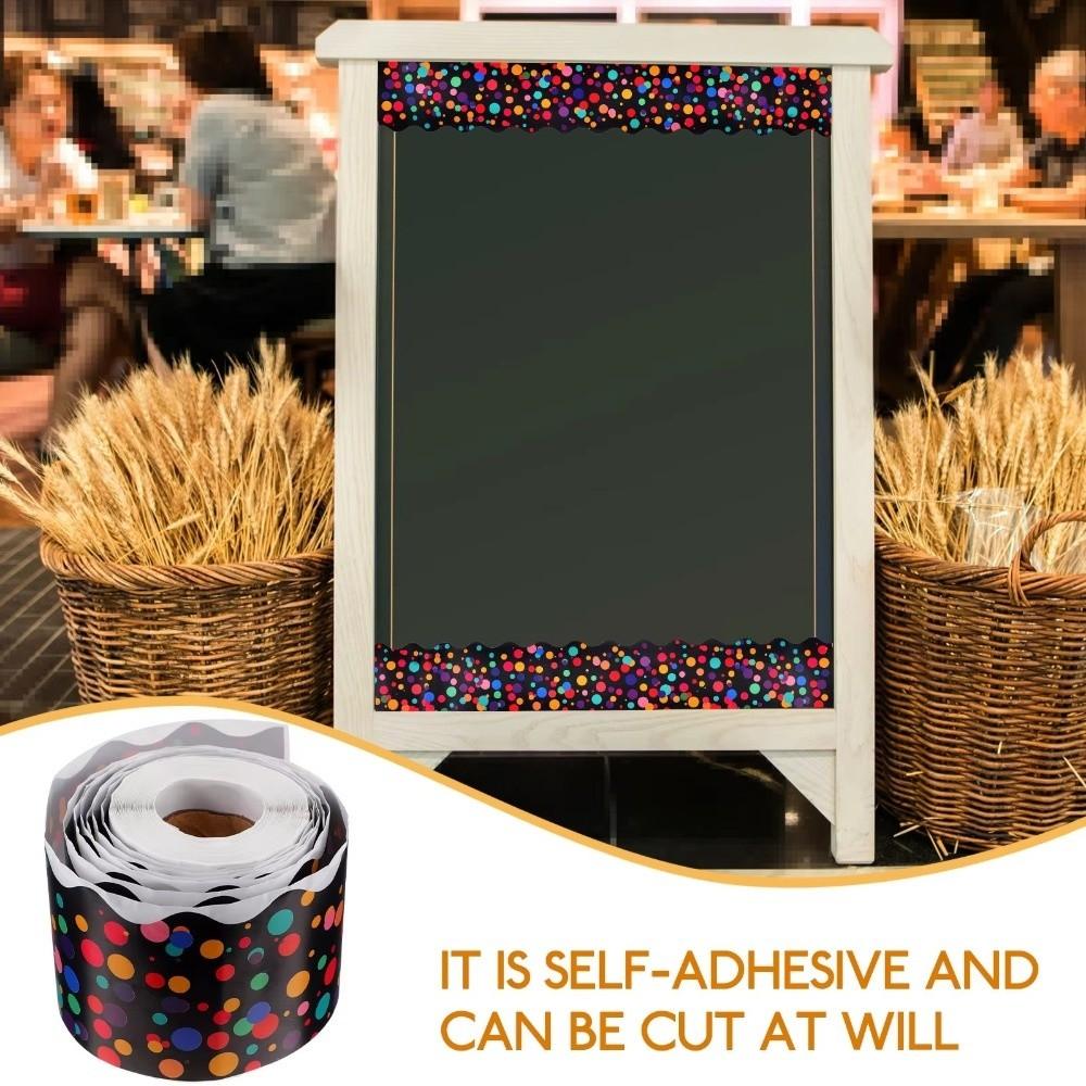 Wavy Edge Chalkboard Board Border Self Adhesive Border Classroom Decors Handmade Crafts