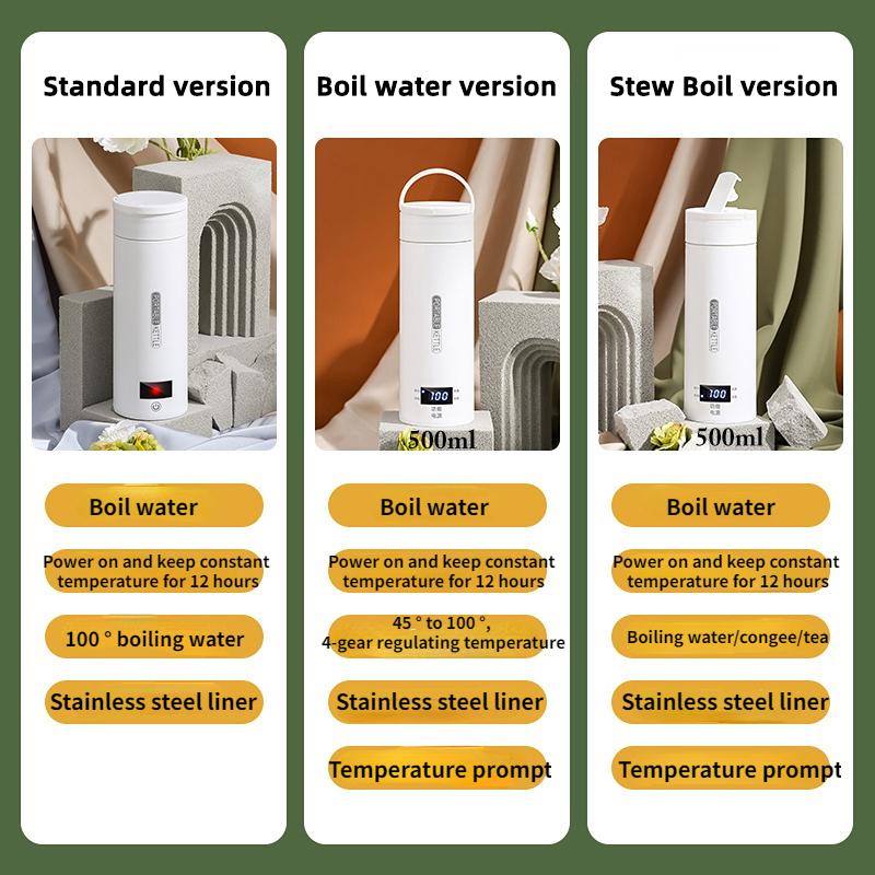 500 мл портативный электрический чайник дорожный кипятильник чашка умный чайник термопот регулировка температуры чайник со светодиодным дисплеем 220 В