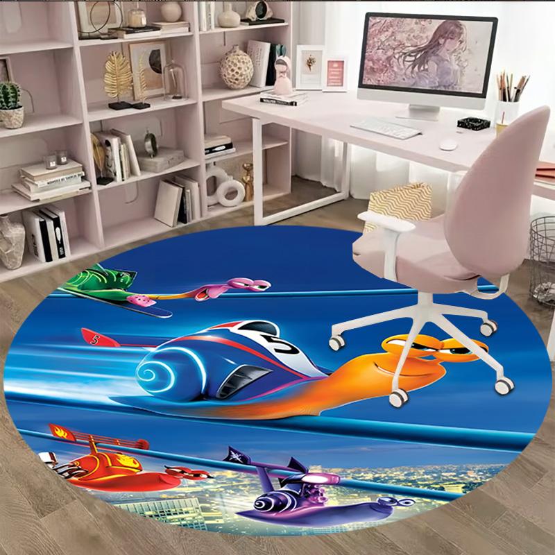 1pc TURBO2 Carpet, Round Rug, Comfortable, Suitable for Entryways, Living Rooms, Office, And Bedrooms, Christmas Decoration
