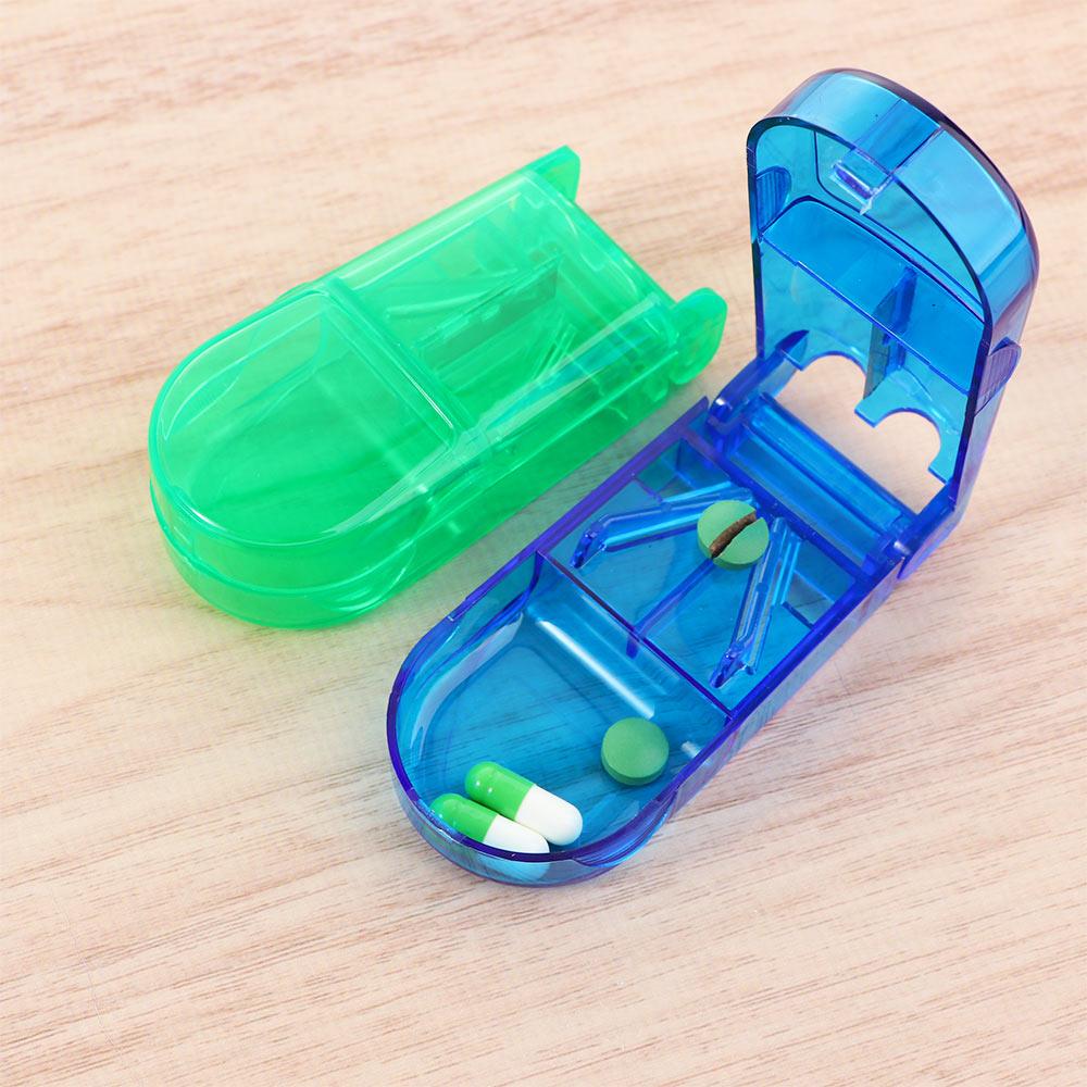 Pill Case Pills Container Cut Dose Box Drug Box Pill Cutter Splitter Safety Pill Cases Storage Box