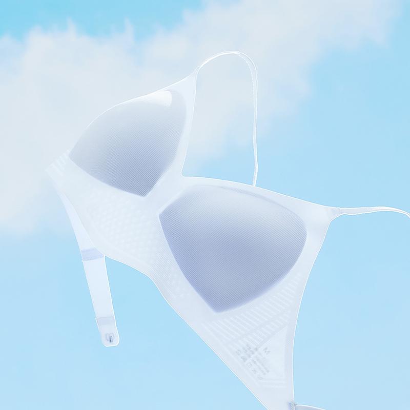 Fenteng Seamless Comfortable Nipple Rubber Soft Support Simple Thin Underwear Women's No Steel Ring Text Bra