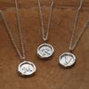 IRIS The Initials Small Sealing Initial Necklace_Silver